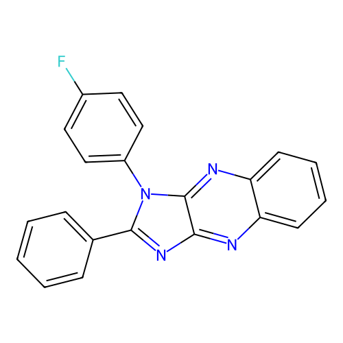 1-(4-fluorophenyl)-2-phenyl-1H-imidazo[4,5-b]quinoxaline structure