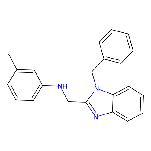 N-[(1-benzylbenzimidazol-2-yl)methyl]-3-methylaniline structure