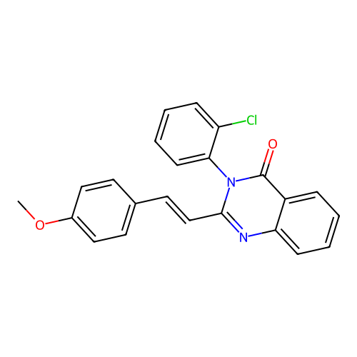 3-(2-chlorophenyl)-2-[(E)-2-(4-methoxyphenyl)ethenyl]quinazolin-4-one structure