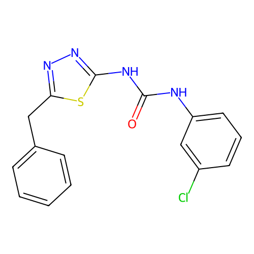 1-(5-Benzyl-1,3,4-thiadiazol-2-yl)-3-(3-chlorophenyl)urea structure