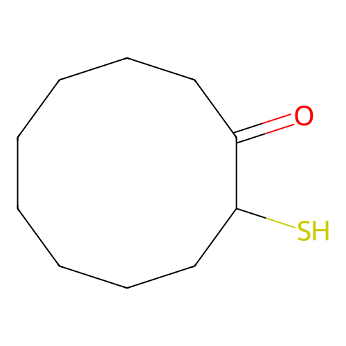 Cyclodecanone, 2-mercapto- structure