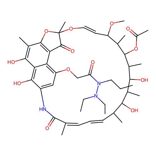 Rifamycin B diethylpropylhydrazide structure
