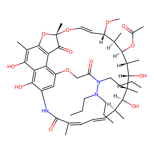 Rifamycin B butyldipropylhydrazide structure