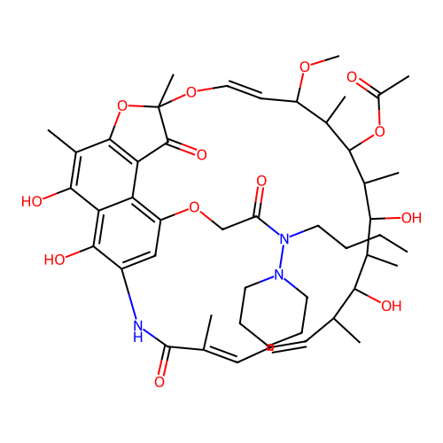 Rifamycin B butylpiperidinylamide structure