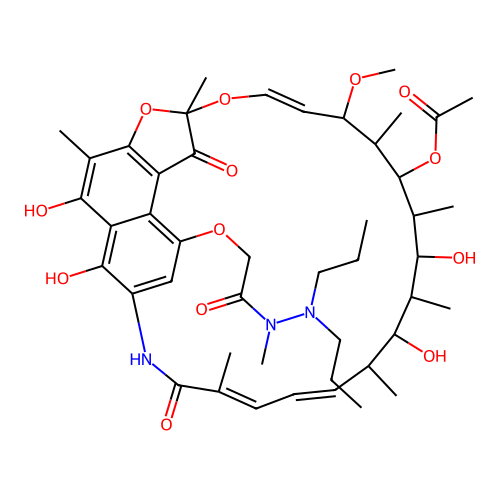 Rifamycin B dipropylmethylhydrazide structure