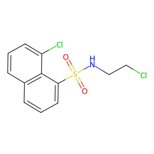 Naphthalene-1-sulfonamide, 8-chloro-N-(2-chloroethyl)- structure