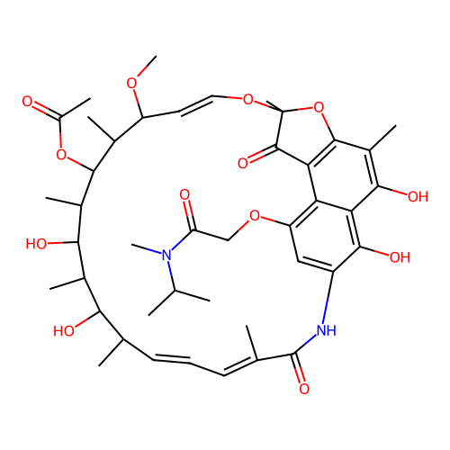 Rifamycin B isopropylmethylamide structure