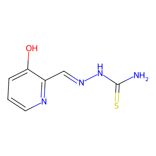 3-Hydroxypyridine-2-carboxaldehyde thiosemicarbazone structure