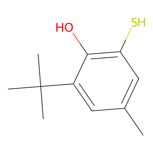 2-Tert-butyl-4-methyl-6-sulfanylphenol structure
