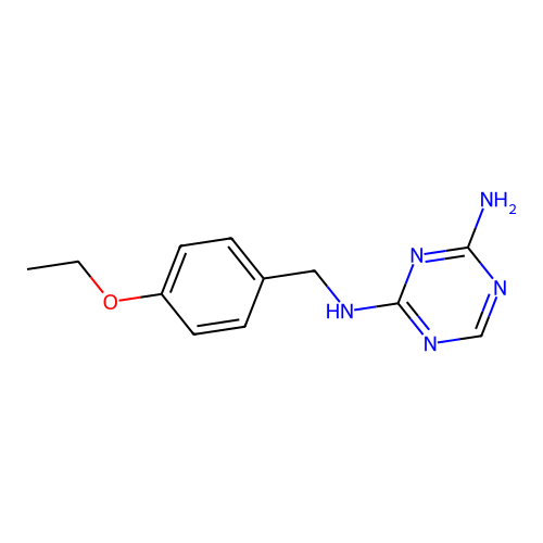 N-(4-Ethoxy-benzyl)-[1,3,5]triazine-2,4-diamine structure