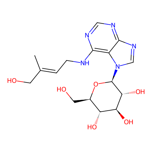 Zeatin 7-glucoside structure