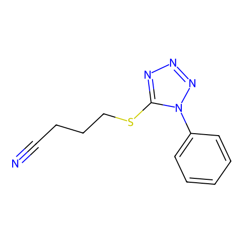 4-((1-Phenyl-1h-tetrazol-5-yl)thio)butanenitrile structure