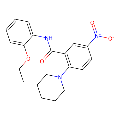 N-(2-ethoxyphenyl)-5-nitro-2-(piperidin-1-yl)benzamide structure