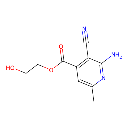 2-Hydroxyethyl 2-amino-3-cyano-6-methylpyridine-4-carboxylate structure