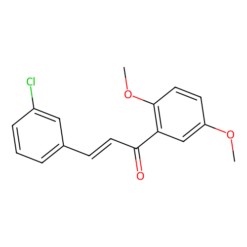 (2E)-3-(3-Chlorophenyl)-1-(2,5-dimethoxyphenyl)prop-2-en-1-one structure
