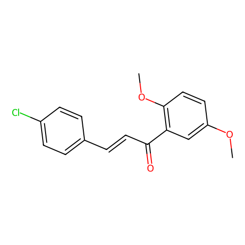 (2E)-3-(4-chlorophenyl)-1-(2,5-dimethoxyphenyl)prop-2-en-1-one structure