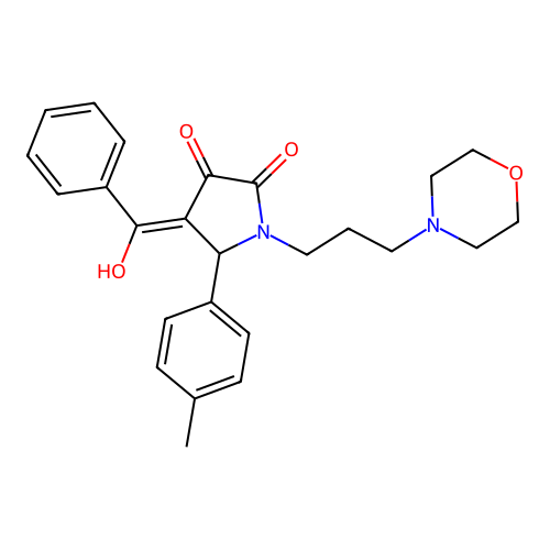 4-Benzoyl-3-hydroxy-1-(3-morpholinopropyl)-5-(p-tolyl)-1H-pyrrol-2(5H)-one structure