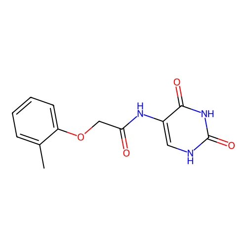 N-(2,4-Dioxo-1,2,3,4-tetrahydro-5-pyrimidinyl)-2-(2-methylphenoxy)acetamide structure