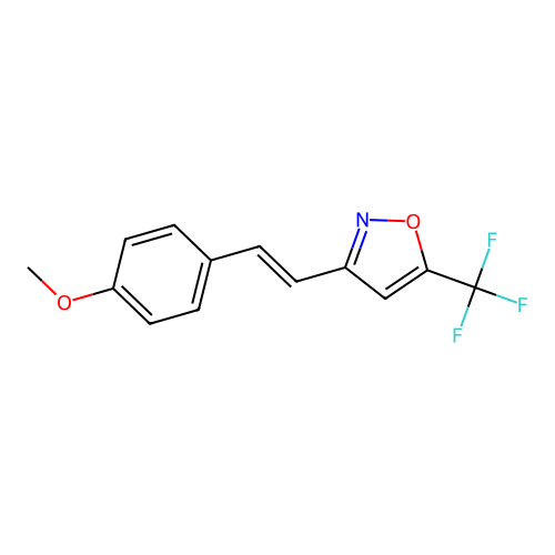 3-[(E)-2-(4-methoxyphenyl)ethenyl]-5-(trifluoromethyl)-1,2-oxazole structure