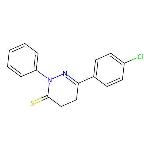 6-(4-chlorophenyl)-2-phenyl-4,5-dihydropyridazine-3(2H)-thione structure