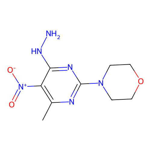 4-(4-Hydrazinyl-6-methyl-5-nitropyrimidin-2-yl)morpholine structure
