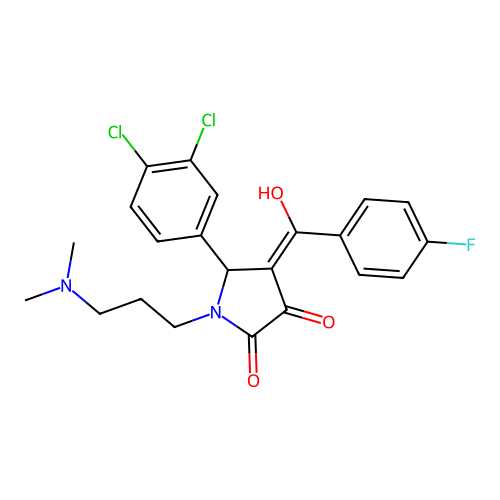 5-(3,4-dichlorophenyl)-1-(3-(dimethylamino)propyl)-4-(4-fluorobenzoyl)-3-hydroxy-1H-pyrrol-2(5H)-one structure