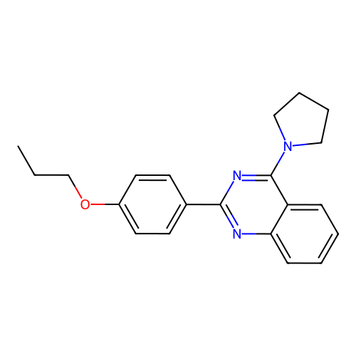 2-(4-Propoxyphenyl)-4-(pyrrolidin-1-yl)quinazoline structure