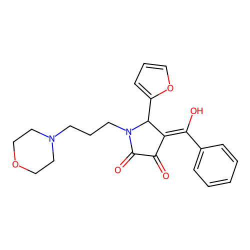 4-benzoyl-5-(furan-2-yl)-3-hydroxy-1-(3-morpholinopropyl)-1H-pyrrol-2(5H)-one structure