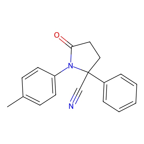 1-(4-Methylphenyl)-5-oxo-2-phenylpyrrolidine-2-carbonitrile structure