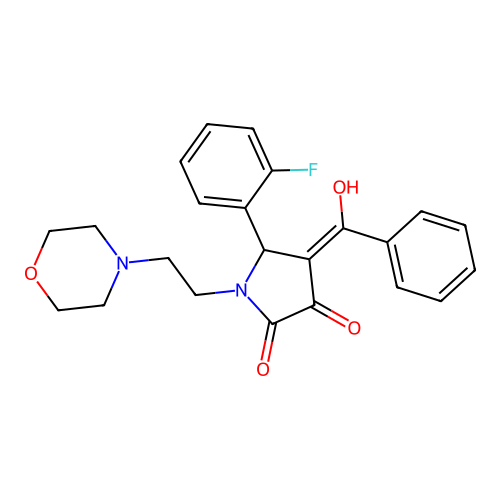 4-benzoyl-5-(2-fluorophenyl)-3-hydroxy-1-(2-morpholinoethyl)-1H-pyrrol-2(5H)-one structure