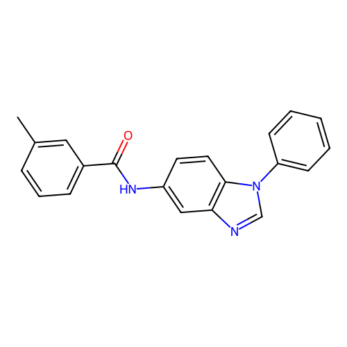 3-methyl-N-(1-phenyl-1H-benzimidazol-5-yl)benzamide structure