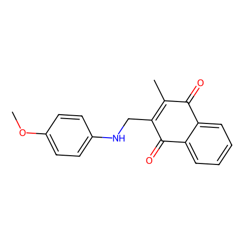 2-[(4-Methoxyanilino)methyl]-3-methylnaphthalene-1,4-dione structure