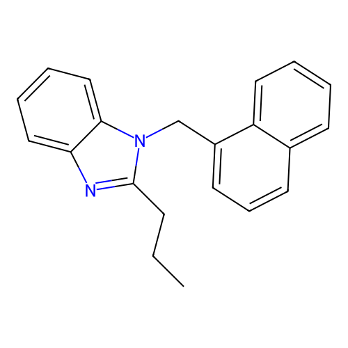 1-(Naphthalen-1-ylmethyl)-2-propylbenzimidazole structure