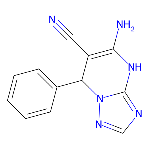 5-Amino-7-phenyl-4,7-dihydro[1,2,4]triazolo[1,5-a]pyrimidine-6-carbonitrile structure