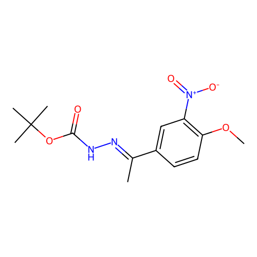 tert-butyl (2E)-2-[1-(4-methoxy-3-nitrophenyl)ethylidene]hydrazinecarboxylate structure