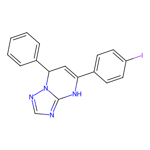 5-(4-Iodophenyl)-7-phenyl-3,7-dihydro[1,2,4]triazolo[1,5-a]pyrimidine structure