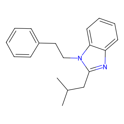 2-Isobutyl-1-phenethyl-1H-benzoimidazole structure