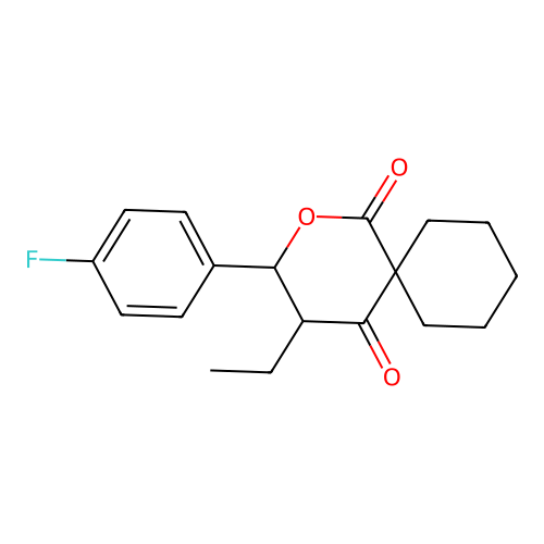 4-Ethyl-3-(4-fluorophenyl)-2-oxaspiro[5.5]undecane-1,5-dione structure