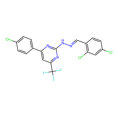 C18H10Cl3F3N4 structure