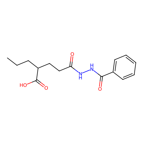 5-(2-Benzoylhydrazinyl)-5-oxo-2-propylpentanoic acid structure