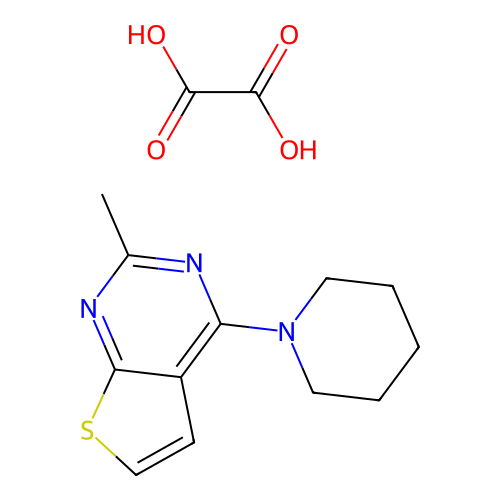 2-Methyl-4-(piperidin-1-yl)thieno[2,3-d]pyrimidine oxalate structure