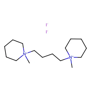 Piperidinium, 1,1'-(1,4-butanediyl)bis(1-methyl-, diiodide structure