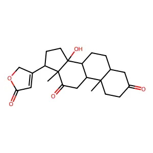 5-beta-Card-20(22)-enolide, 3,12-dioxo-14-hydroxy- structure