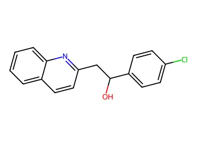 4-Chloro-alpha-(2-quinolinylmethyl)benzyl alcohol structure