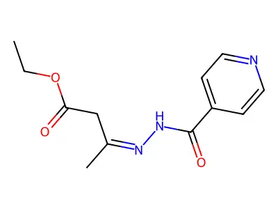 Ethyl 3-(pyridine-4-carbonylhydrazinylidene)butanoate structure