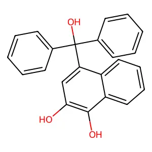4-[Hydroxy(diphenyl)methyl]naphthalene-1,2-diol structure