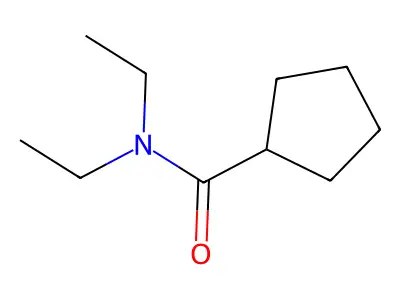 N,N-diethylcyclopentanecarboxamide structure