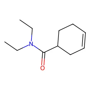 N,N-diethylcyclohex-3-ene-1-carboxamide structure