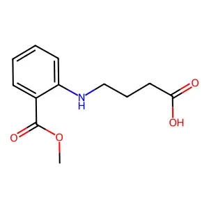 4-[2-(Methoxycarbonyl)anilino]butanoic acid structure