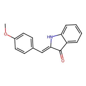 (2Z)-2-[(4-methoxyphenyl)methylidene]-1H-indol-3-one structure